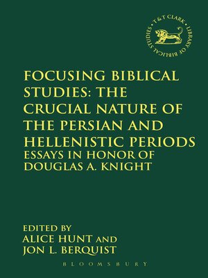 cover image of Focusing Biblical Studies